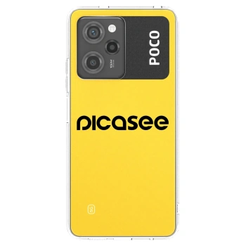 Picasee Xiaomi Poco X5 Pro Hülle - Schwarzes Silikon - Picasee - new logo - black