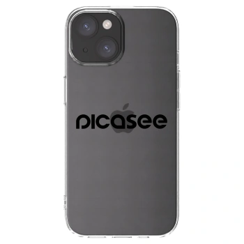 Picasee Apple iPhone 15 Hülle - Transparentes Silikon - Picasee - new logo - black