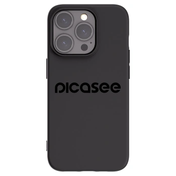 Picasee Apple iPhone 15 Pro Hülle - Schwarzes Silikon - Picasee - new logo - black