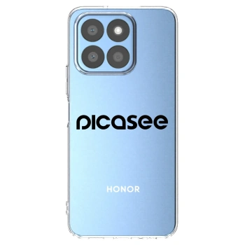 Picasee Honor X8b Hülle - Transparentes Silikon - Picasee - new logo - black