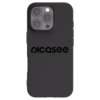 Picasee Apple iPhone 16 Pro Hülle - Schwarzes Silikon - Picasee - new logo - black
