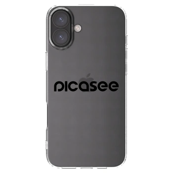 Picasee Apple iPhone 16 Plus Hülle - Transparentes Silikon - Picasee - new logo - black