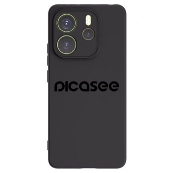 Picasee Xiaomi Redmi Note 14 4G Hülle - Schwarzes Silikon - Picasee - new logo - black