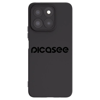 Picasee Honor X8c Hülle - Schwarzes Silikon - Picasee - new logo - black