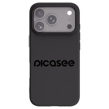 Picasee Apple iPhone 17 Pro Hülle - Schwarzes Silikon - Picasee - new logo - black