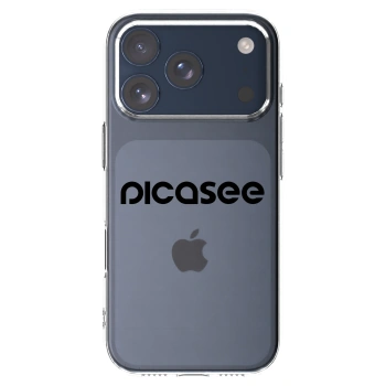Picasee Apple iPhone 17 Pro Hülle - Transparentes Silikon - Picasee - new logo - black