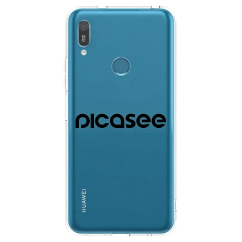Picasee Huawei Y6 2019 Hülle - Transparentes Silikon - Picasee - new logo - black