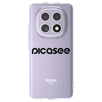 Picasee Xiaomi Redmi Note 15 Hülle - Transparentes Silikon - Picasee - new logo - black