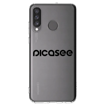 Picasee Huawei P30 Lite Hülle - Transparentes Silikon - Picasee - new logo - black