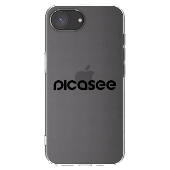Picasee Apple iPhone 17e Hülle - Transparentes Silikon - Picasee - new logo - black