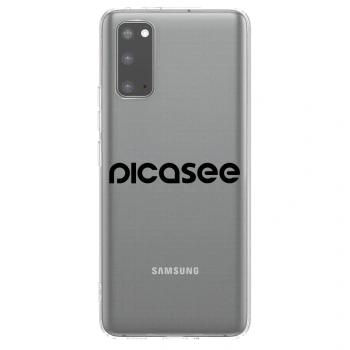 Picasee Samsung Galaxy S20 G980F Hülle - Transparentes Silikon - Picasee - new logo - black