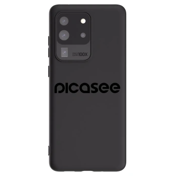 Picasee Samsung Galaxy S20 Ultra 5G G988F Hülle - Schwarzes Silikon - Picasee - new logo - black