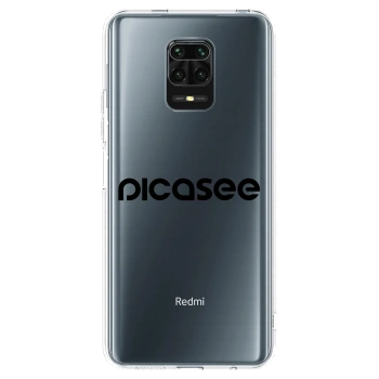 Picasee Xiaomi Redmi Note 9 Pro Hülle - Transparentes Silikon - Picasee - new logo - black