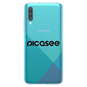 Picasee Samsung Galaxy A30s A307F Hülle - Transparentes Silikon - Picasee - new logo - black