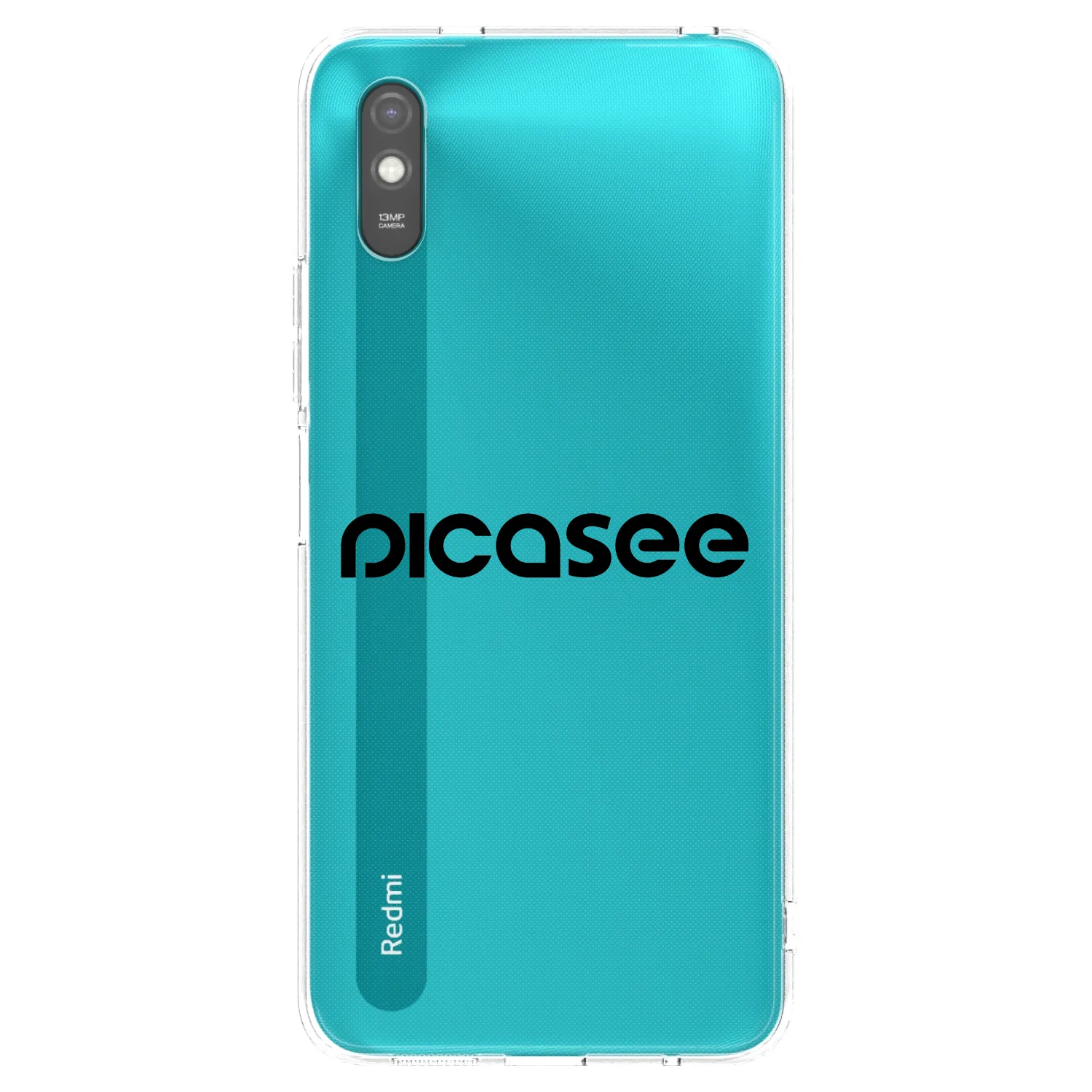 Picasee Xiaomi Redmi 9A Hülle - Schwarzes Silikon - Picasee - new logo - black
