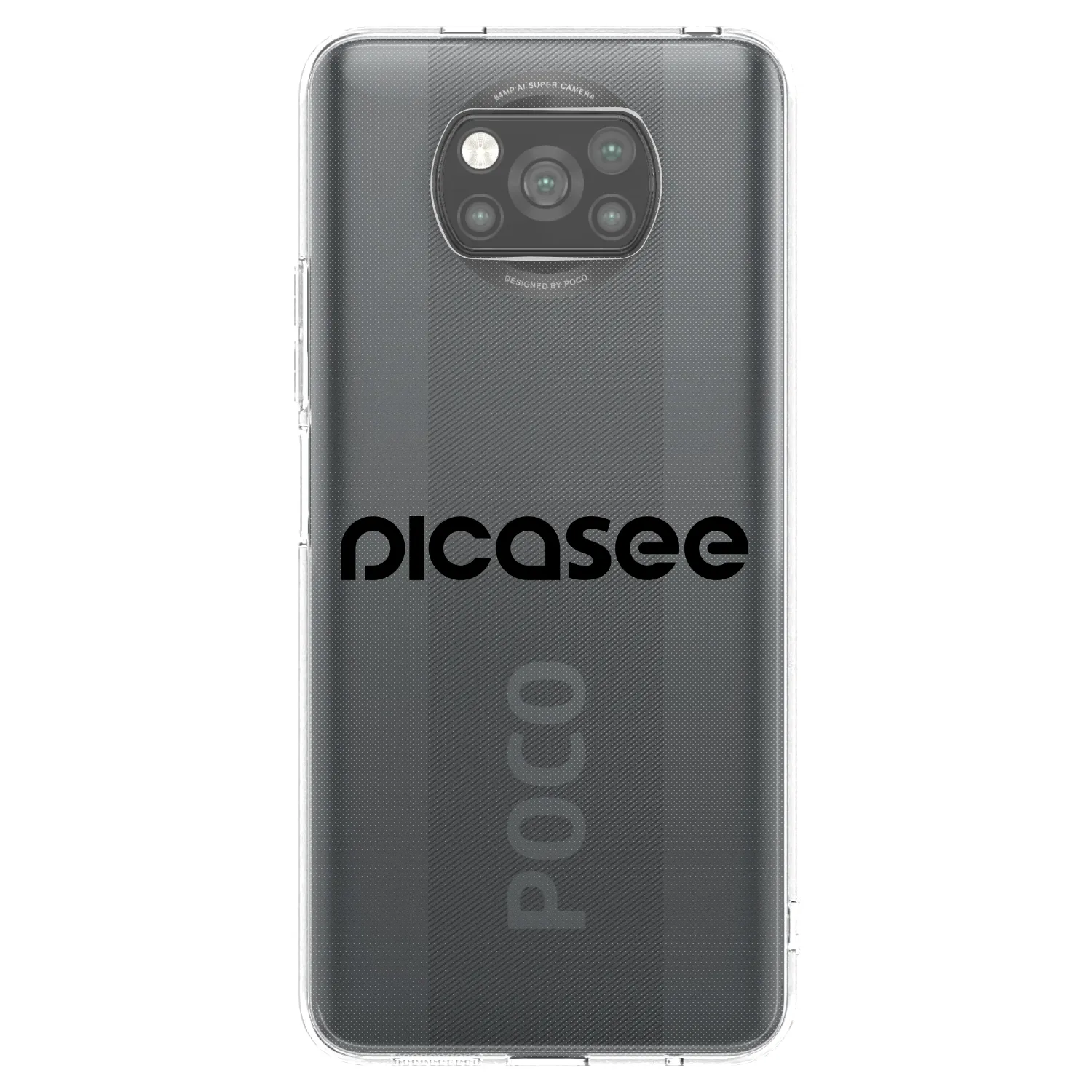 Picasee Xiaomi Poco X3 Hülle - Schwarzes Silikon - Picasee - new logo - black