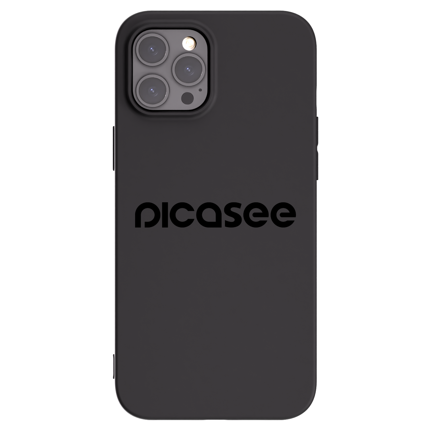 Picasee Apple iPhone 12 Pro Max Hülle - Schwarzes Silikon - Picasee - new logo - black