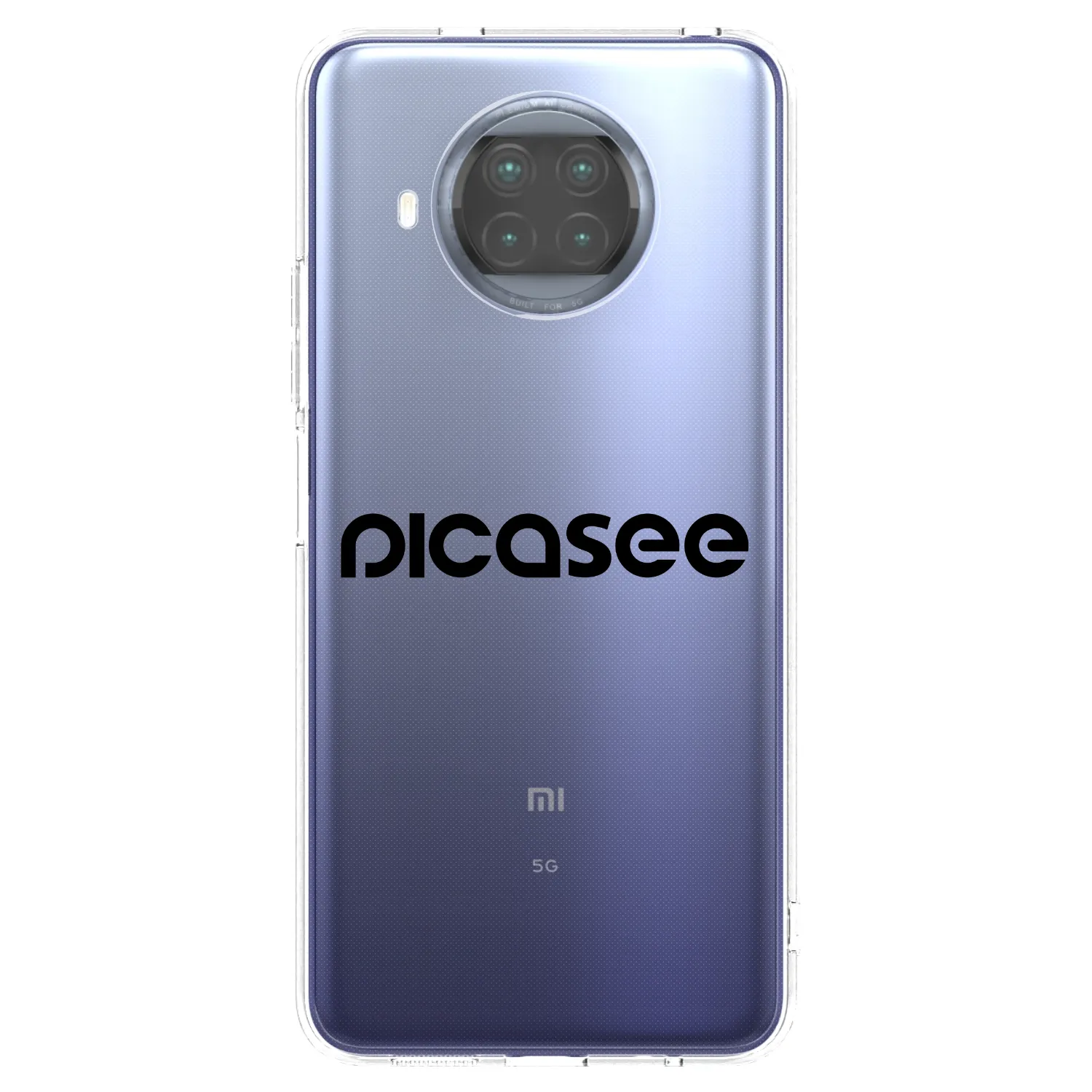 Picasee Xiaomi Mi 10T Lite Hülle - Transparentes Silikon - Picasee - new logo - black