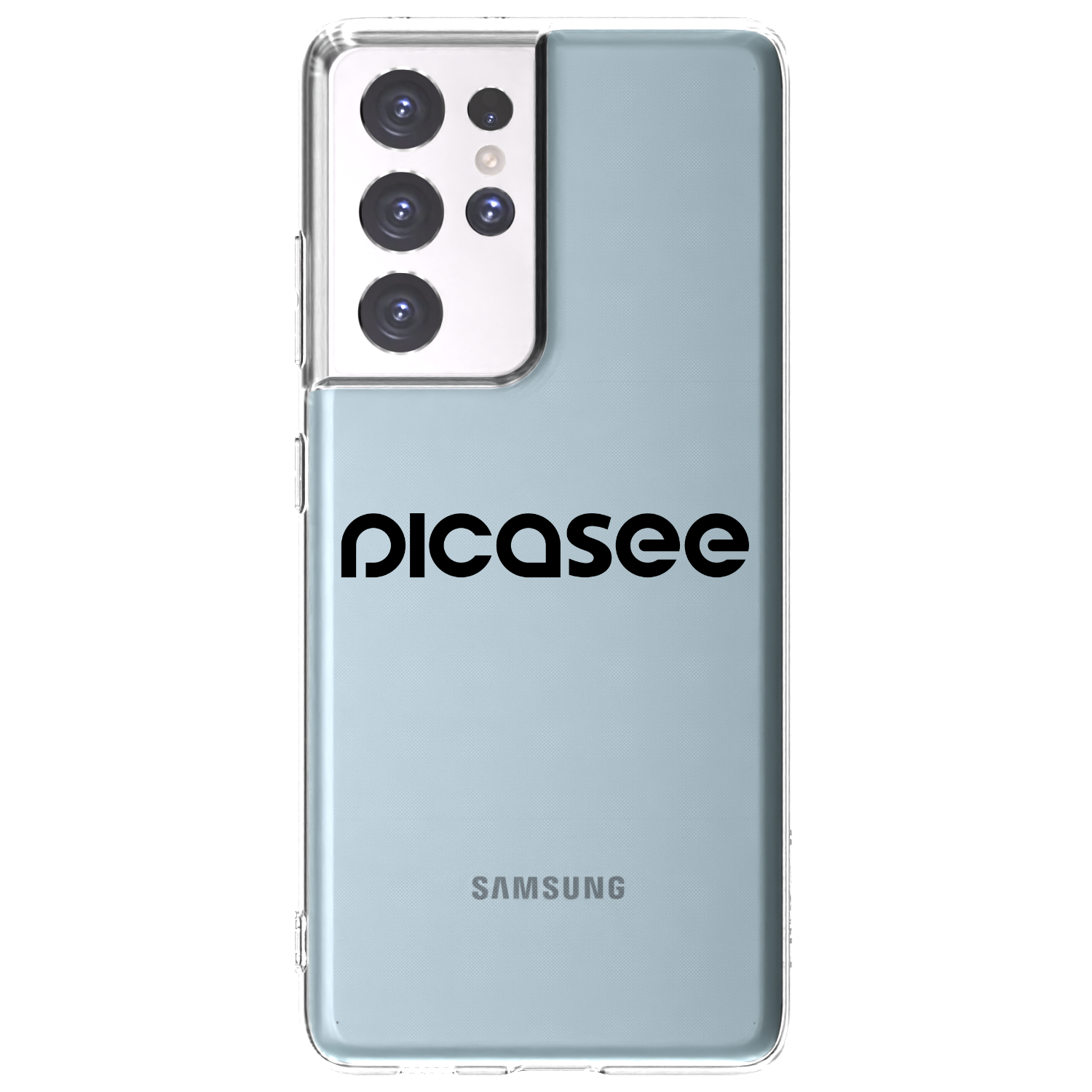 Picasee Samsung Galaxy S21 Ultra 5G G998B Hülle - Transparentes Silikon - Picasee - new logo - black