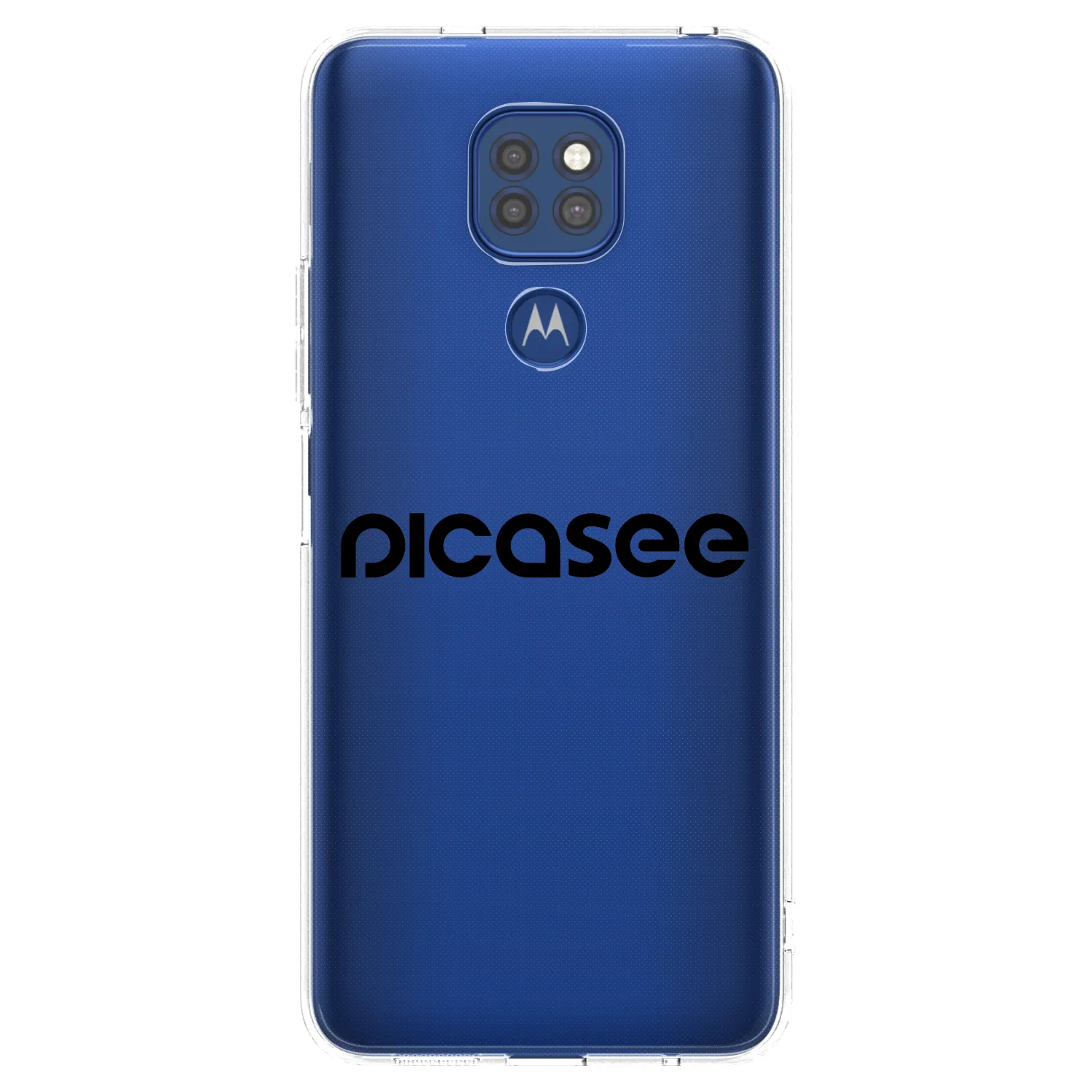 Picasee Motorola Moto G9 Play Hülle - Transparentes Silikon - Picasee - new logo - black