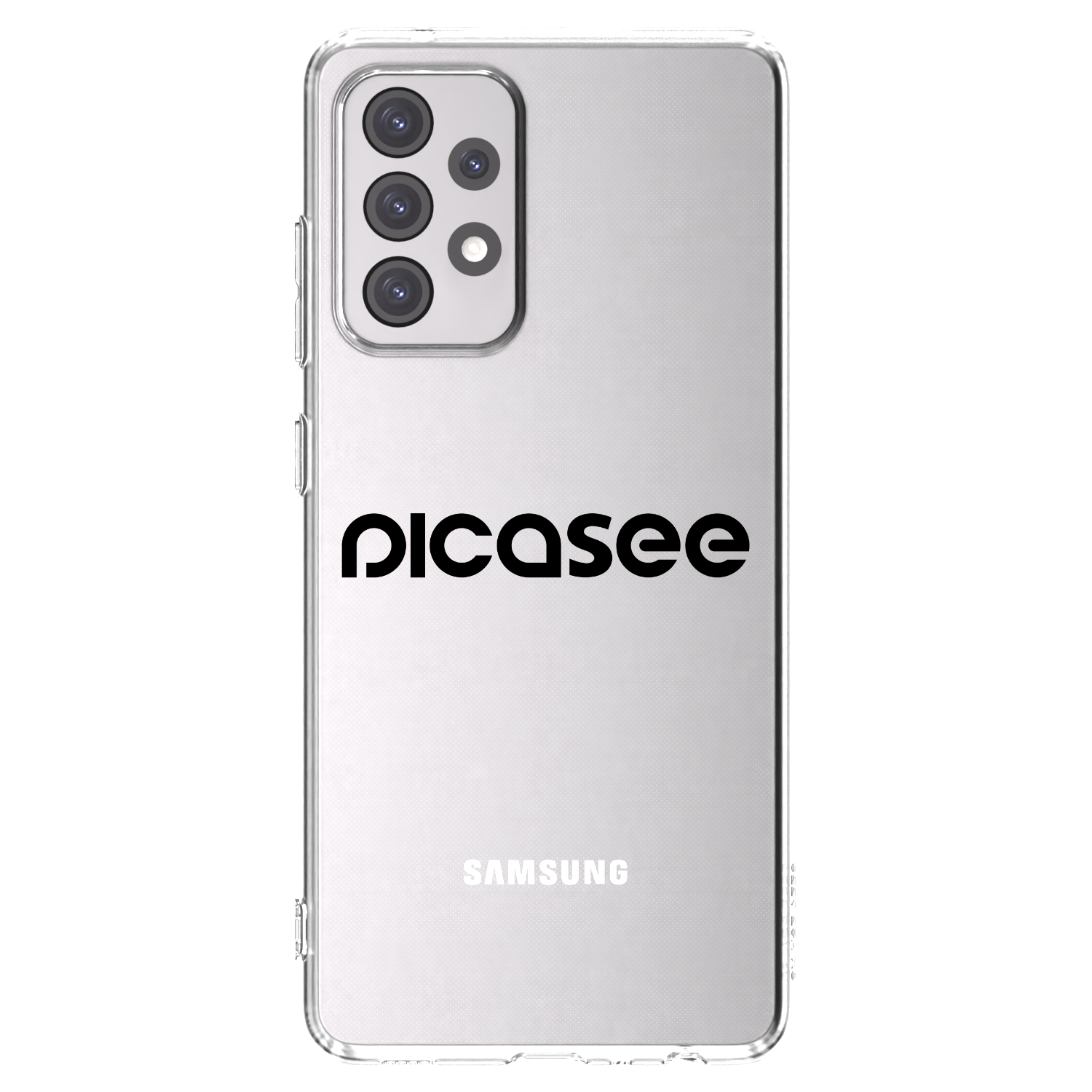 Picasee Samsung Galaxy A52 5G A525F Hülle - Transparentes Silikon - Picasee - new logo - black
