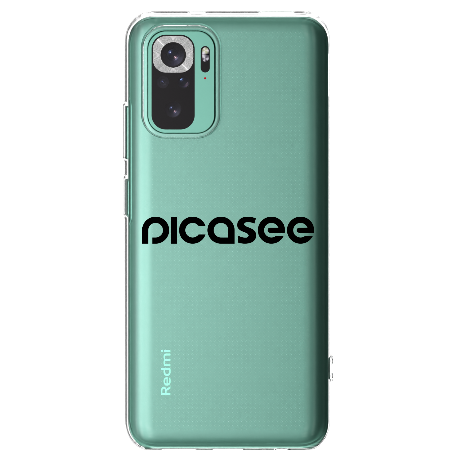 Picasee Xiaomi Redmi Note 10 Pro Hülle - Transparentes Silikon - Picasee - new logo - black