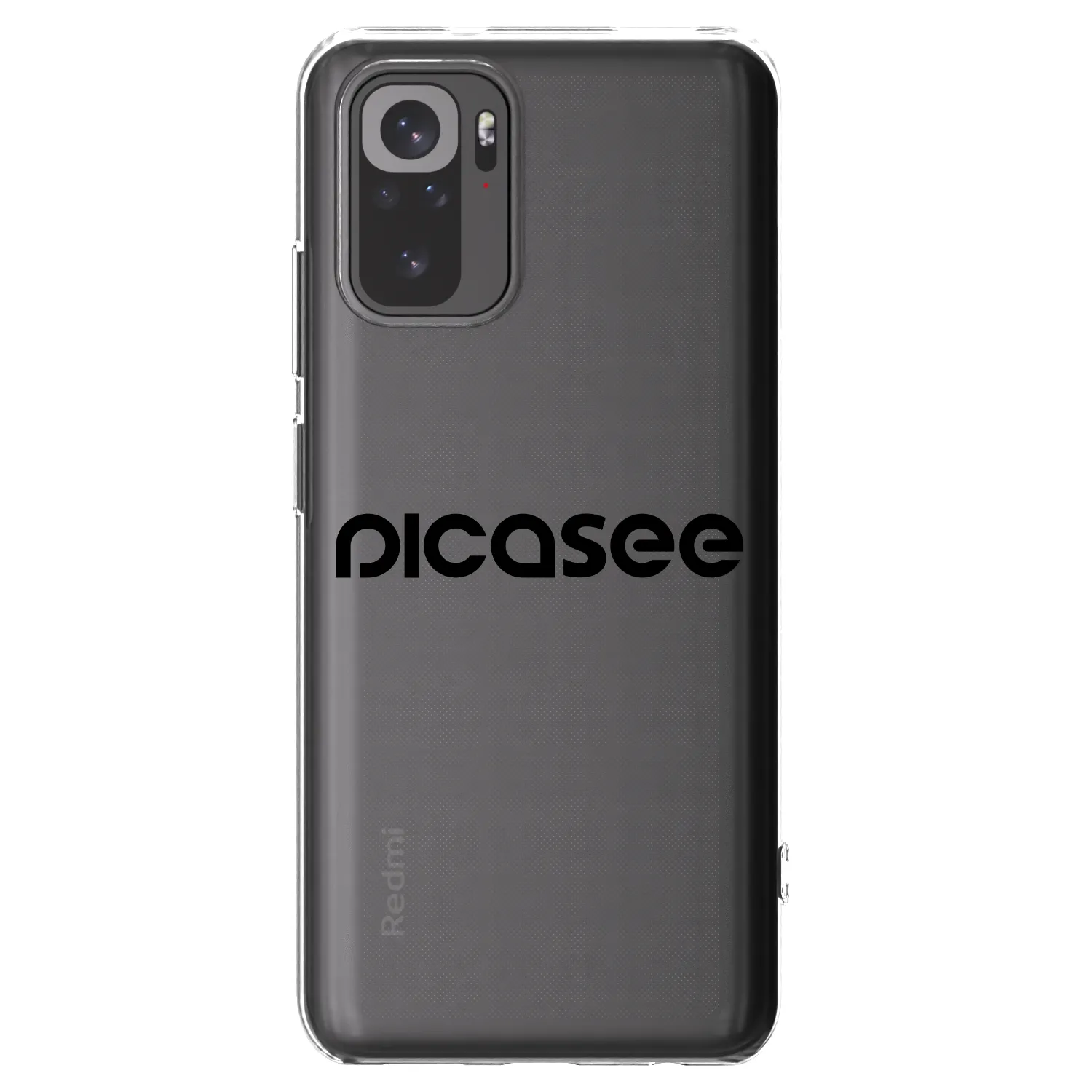 Picasee Xiaomi Redmi Note 10S Hülle - Transparentes Silikon - Picasee - new logo - black