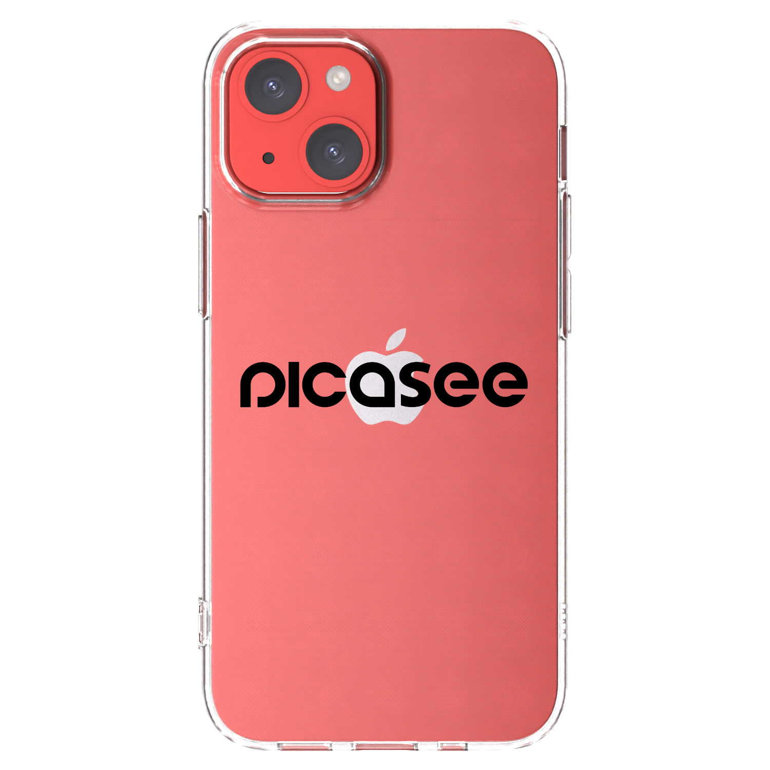 Picasee Apple iPhone 13 mini Hülle - Transparentes Silikon - Picasee - new logo - black