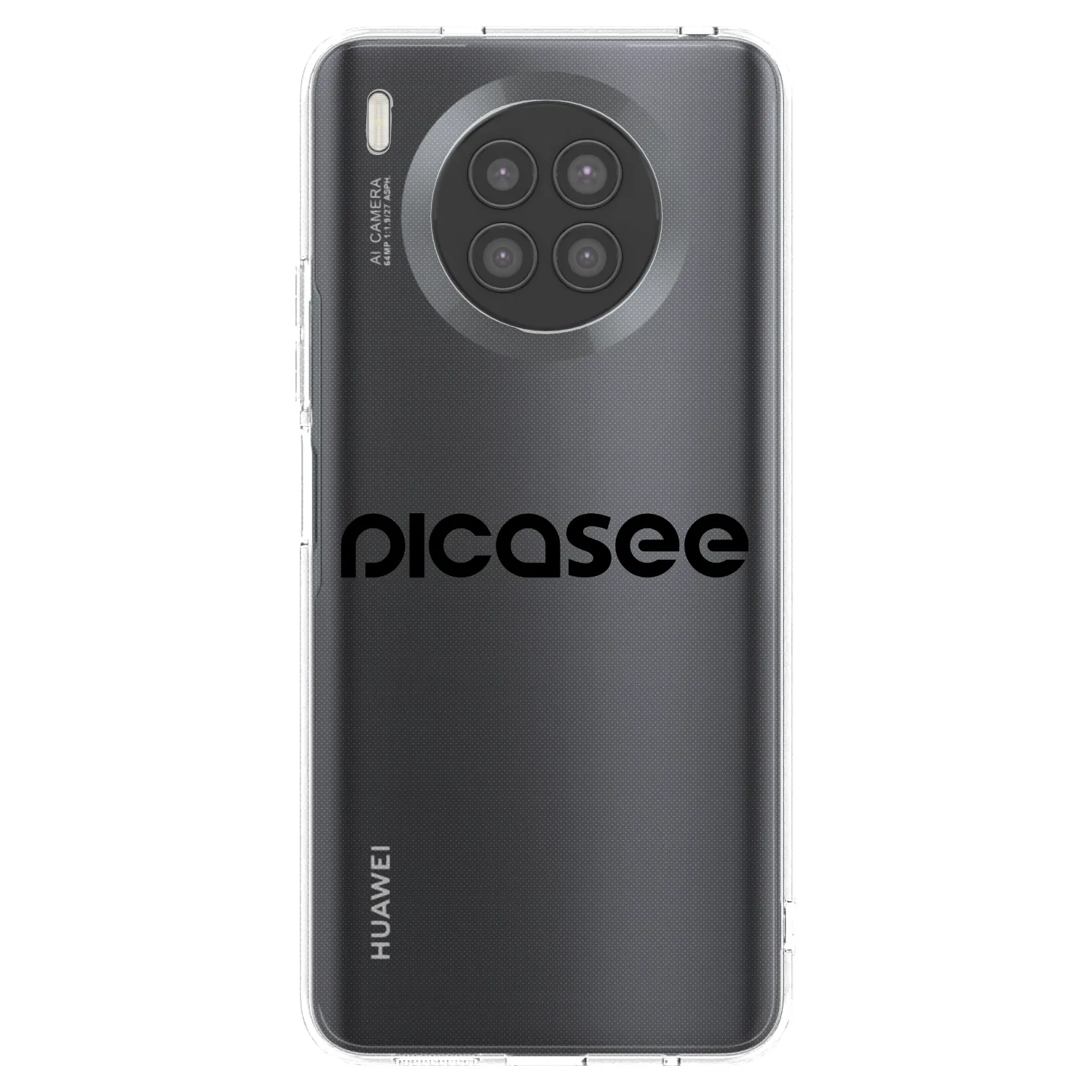 Picasee Huawei Nova 8i Hülle - Transparentes Silikon - Picasee - new logo - black