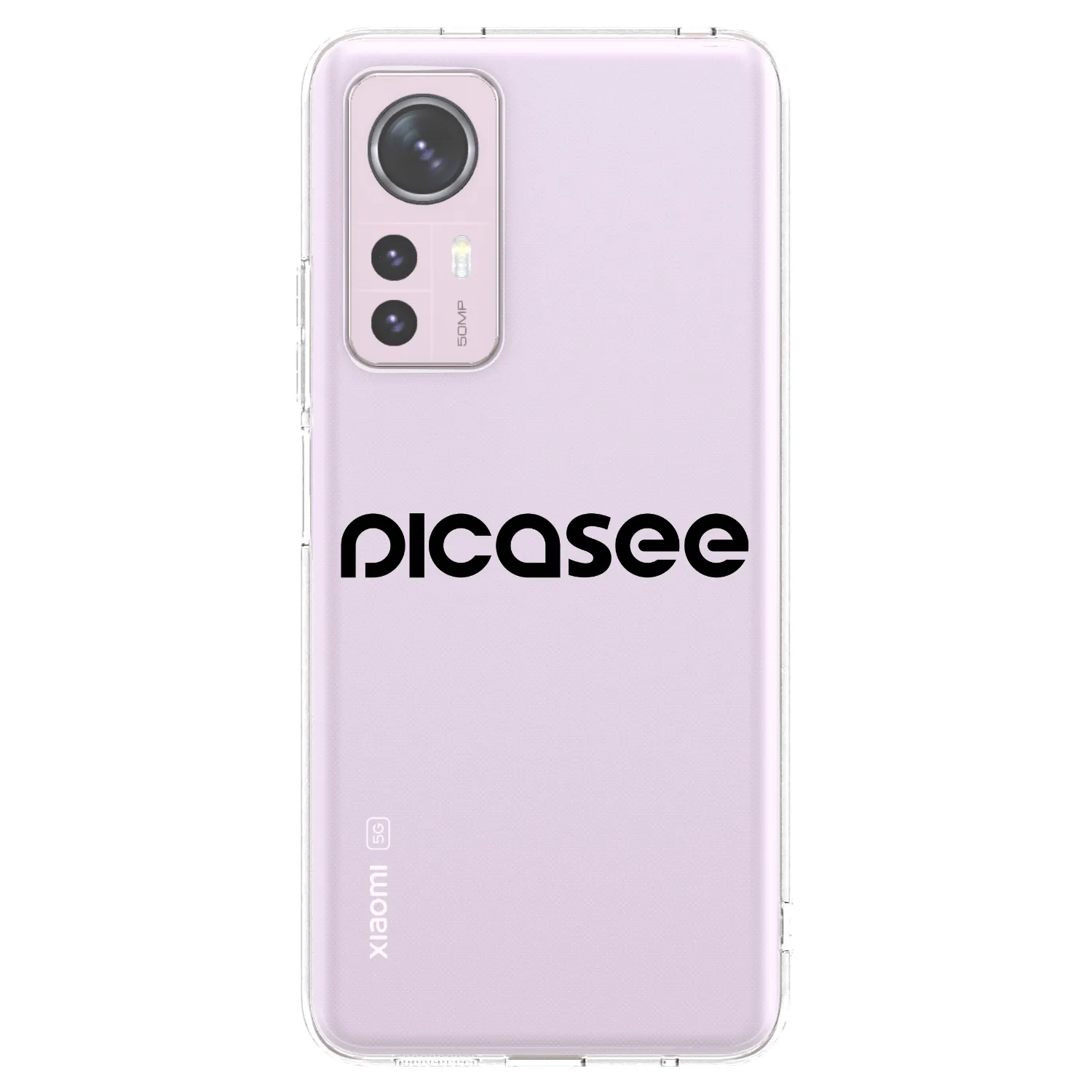 Picasee Xiaomi 12 Hülle - Transparentes Silikon - Picasee - new logo - black