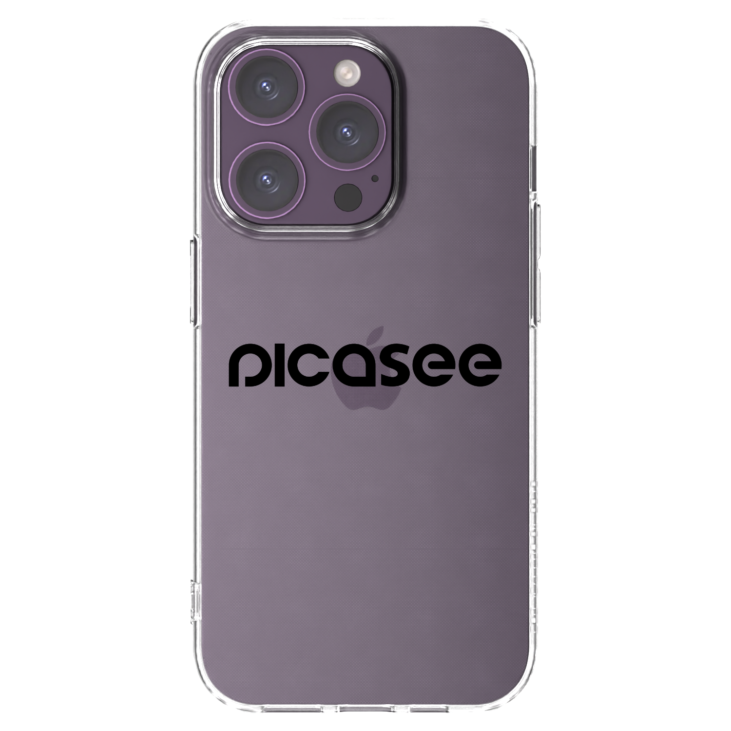 Picasee Apple iPhone 14 Pro Hülle - Transparentes Silikon - Picasee - new logo - black