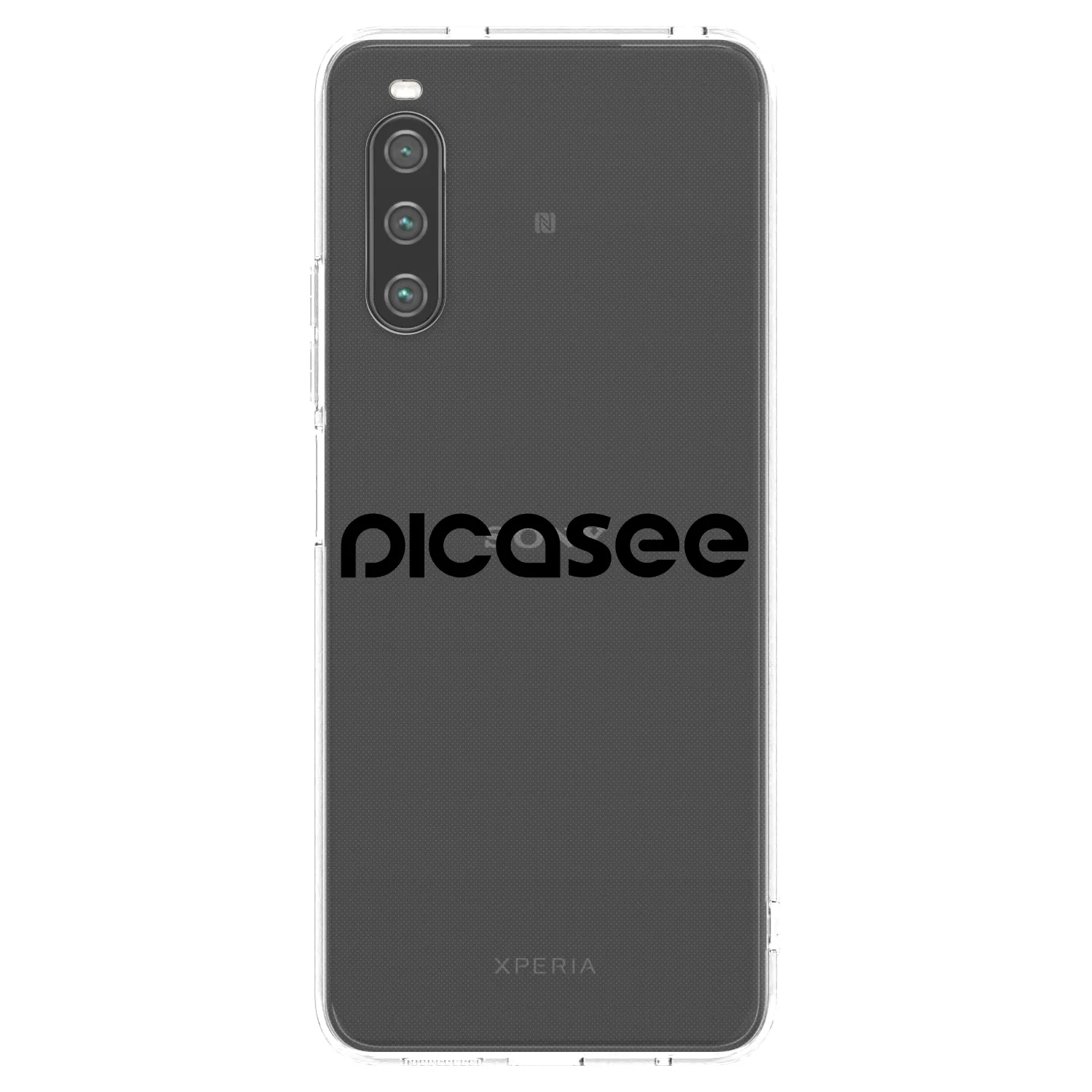 Picasee Sony Xperia 10 IV 5G Hülle - Transparentes Silikon - Picasee - new logo - black
