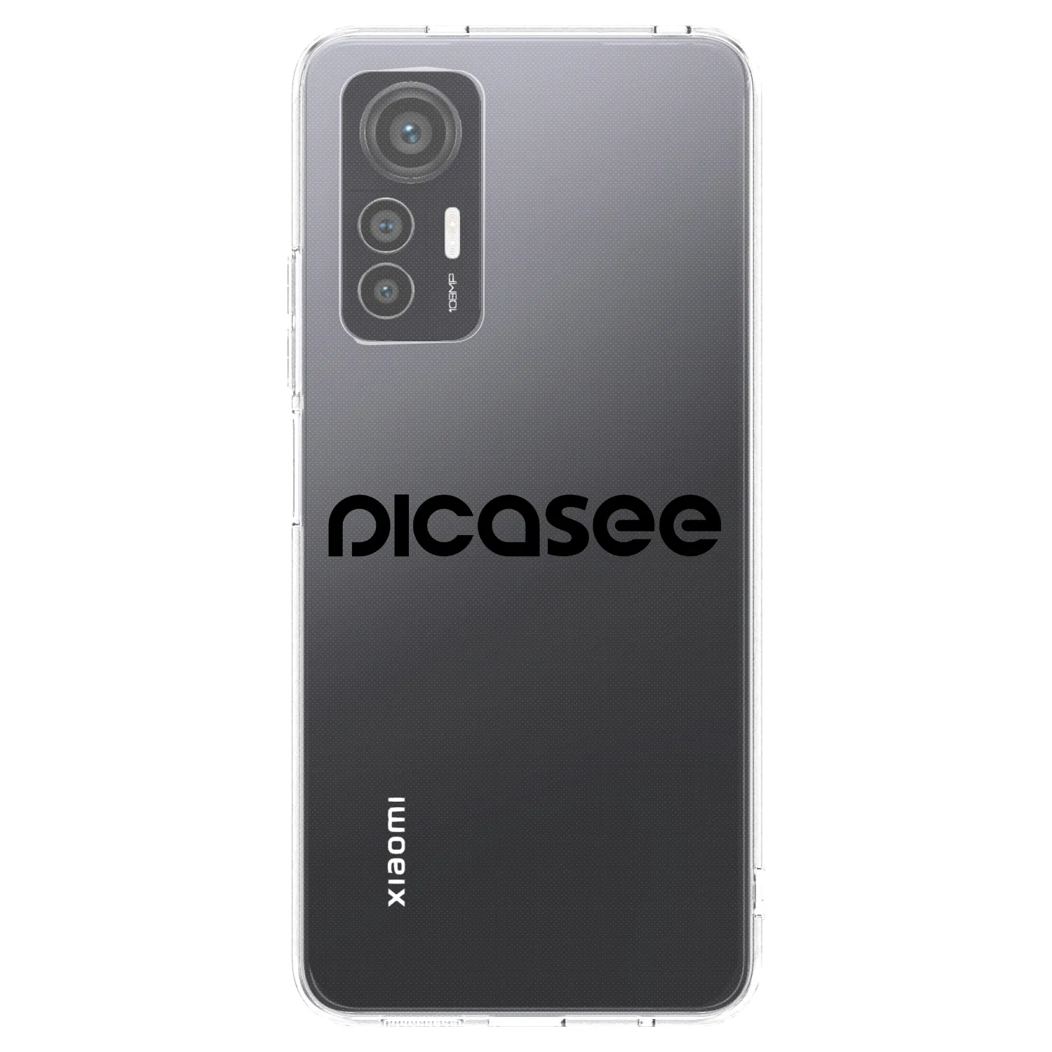 Picasee Xiaomi 12 Lite Hülle - Transparentes Silikon - Picasee - new logo - black