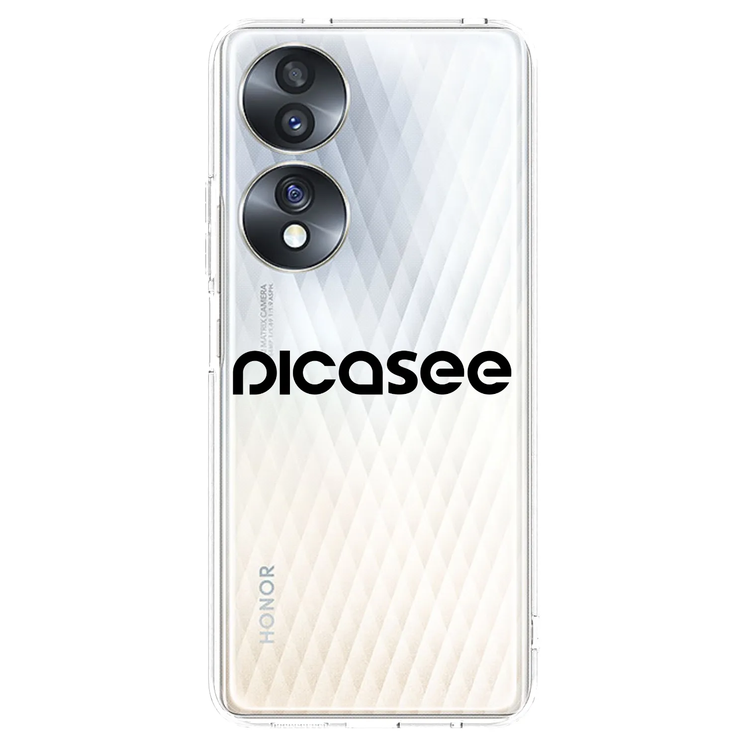 Picasee Honor 70 Hülle - Transparentes Silikon - Picasee - new logo - black