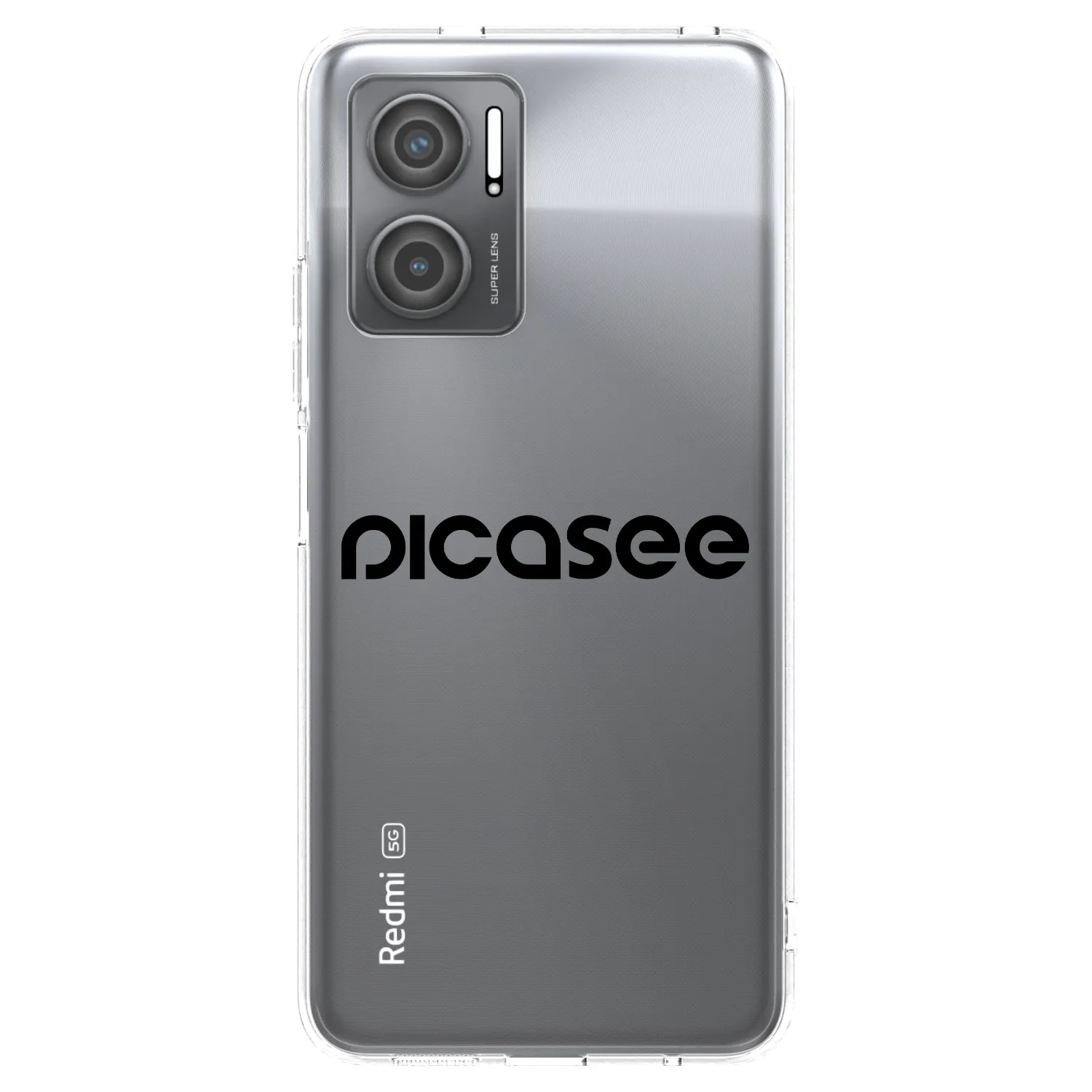 Picasee Xiaomi Redmi 10 5G Hülle - Transparentes Silikon - Picasee - new logo - black