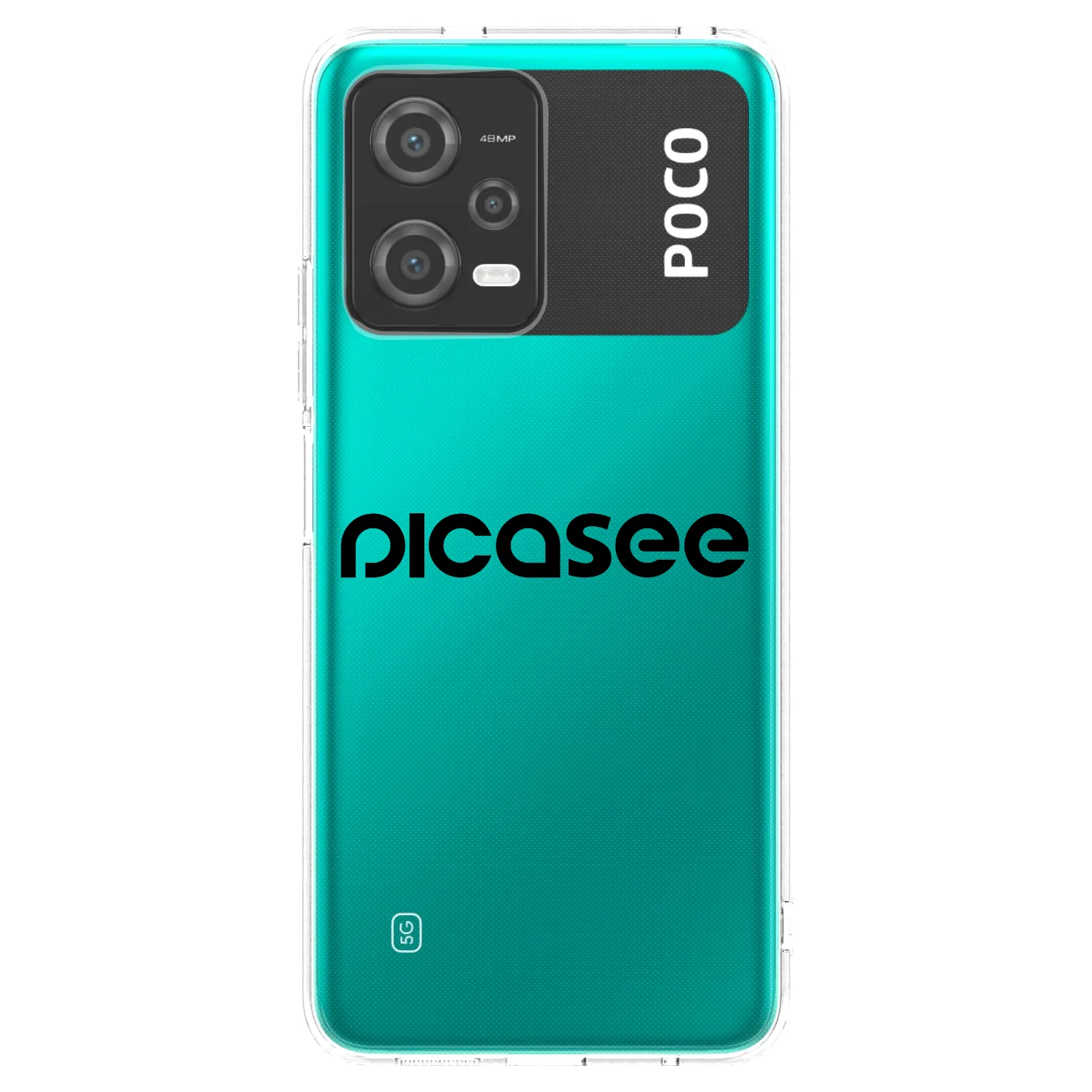 Picasee Xiaomi Poco X5 Hülle - Transparentes Silikon - Picasee - new logo - black
