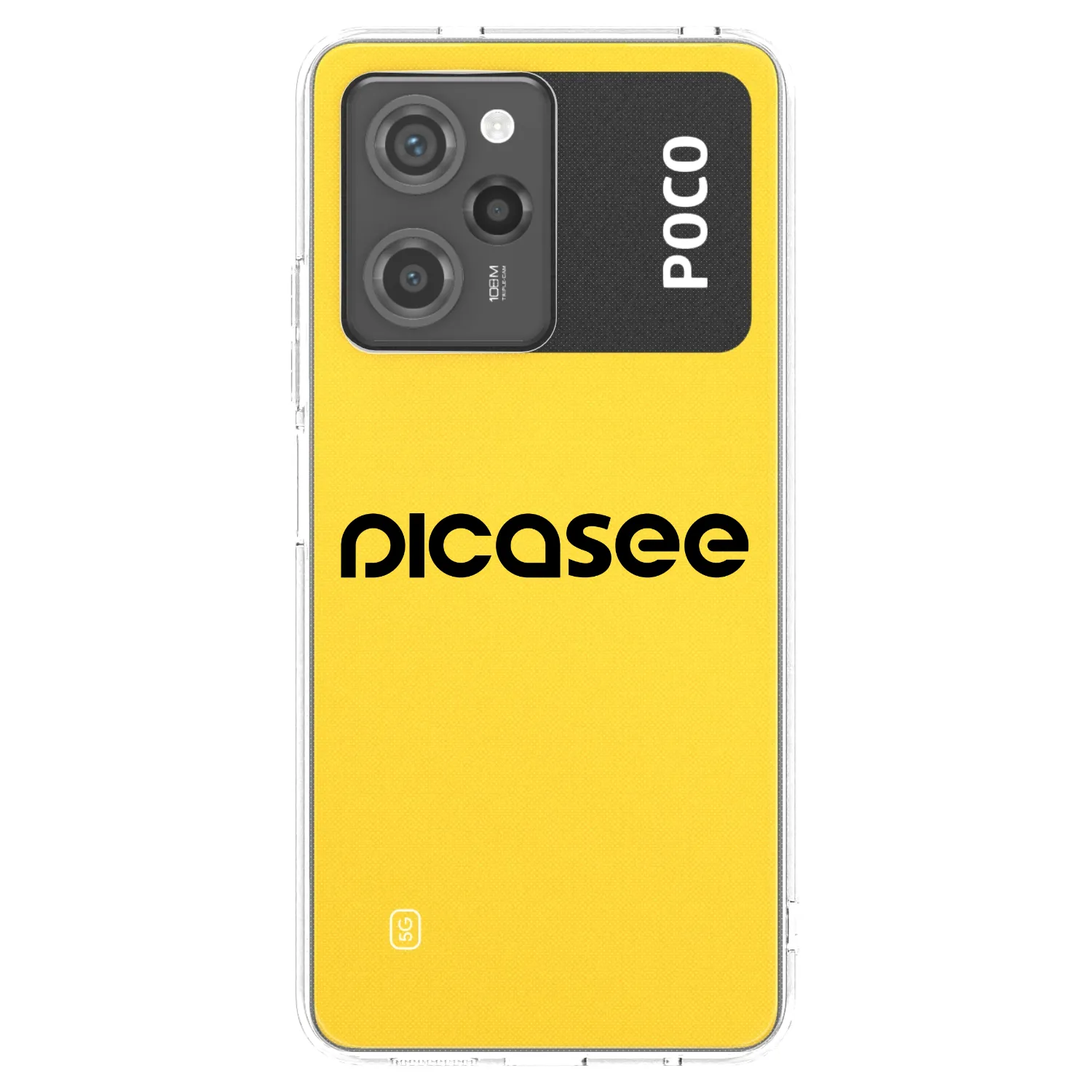 Picasee Xiaomi Poco X5 Pro Hülle - Schwarzes Silikon - Picasee - new logo - black