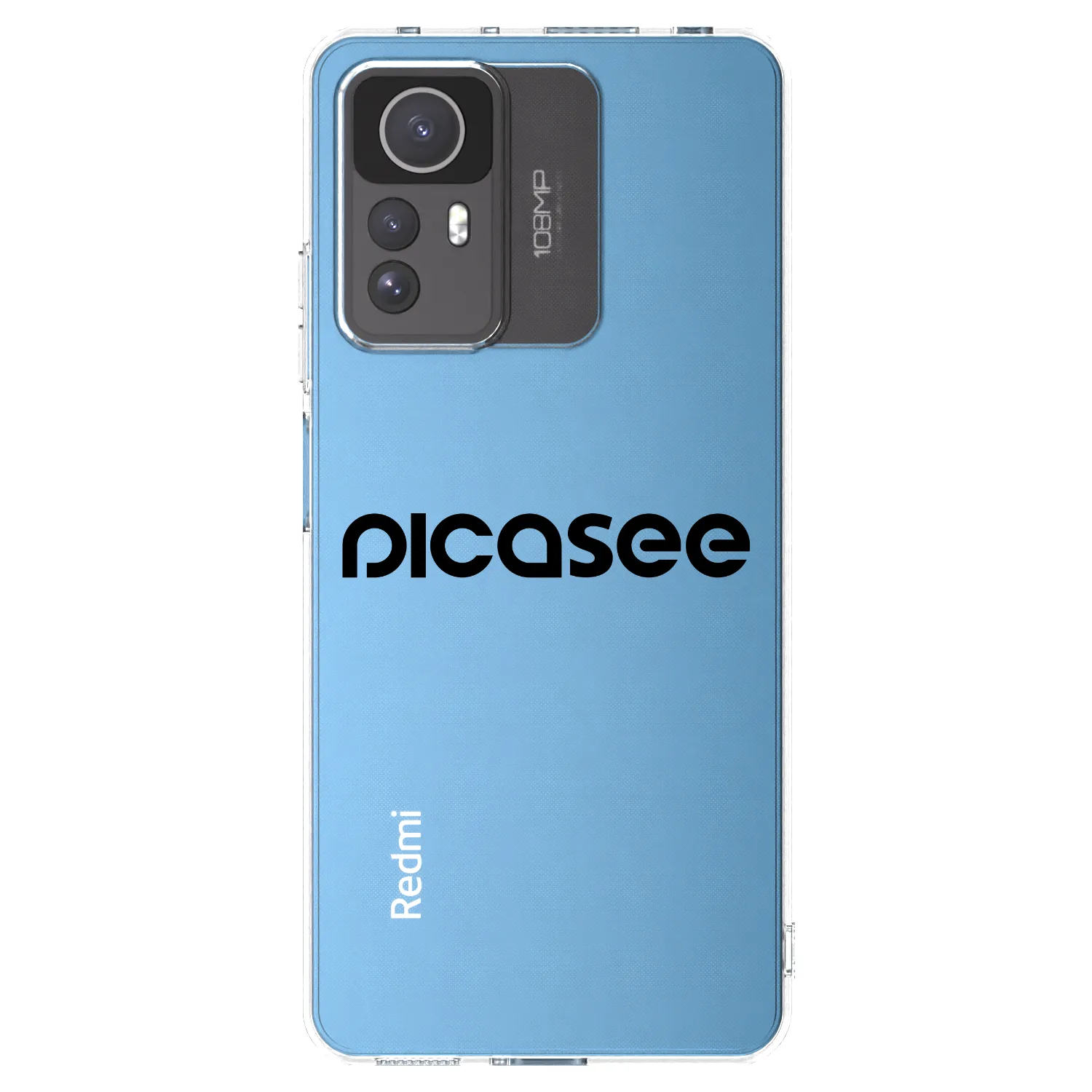 Picasee Xiaomi Redmi Note 12S Hülle - Transparentes Silikon - Picasee - new logo - black
