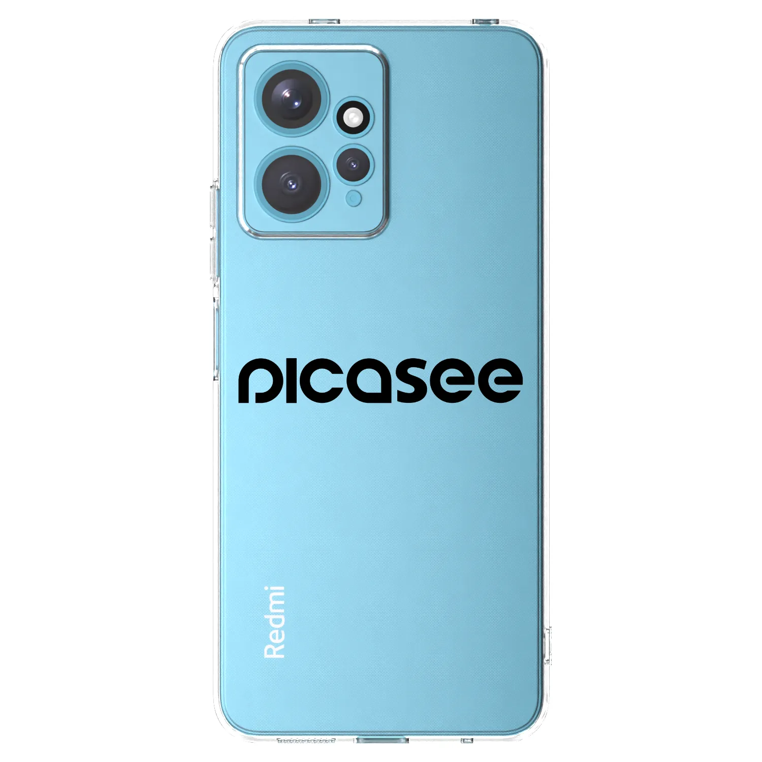 Picasee Xiaomi Redmi Note 12 4G Hülle - Transparentes Silikon - Picasee - new logo - black