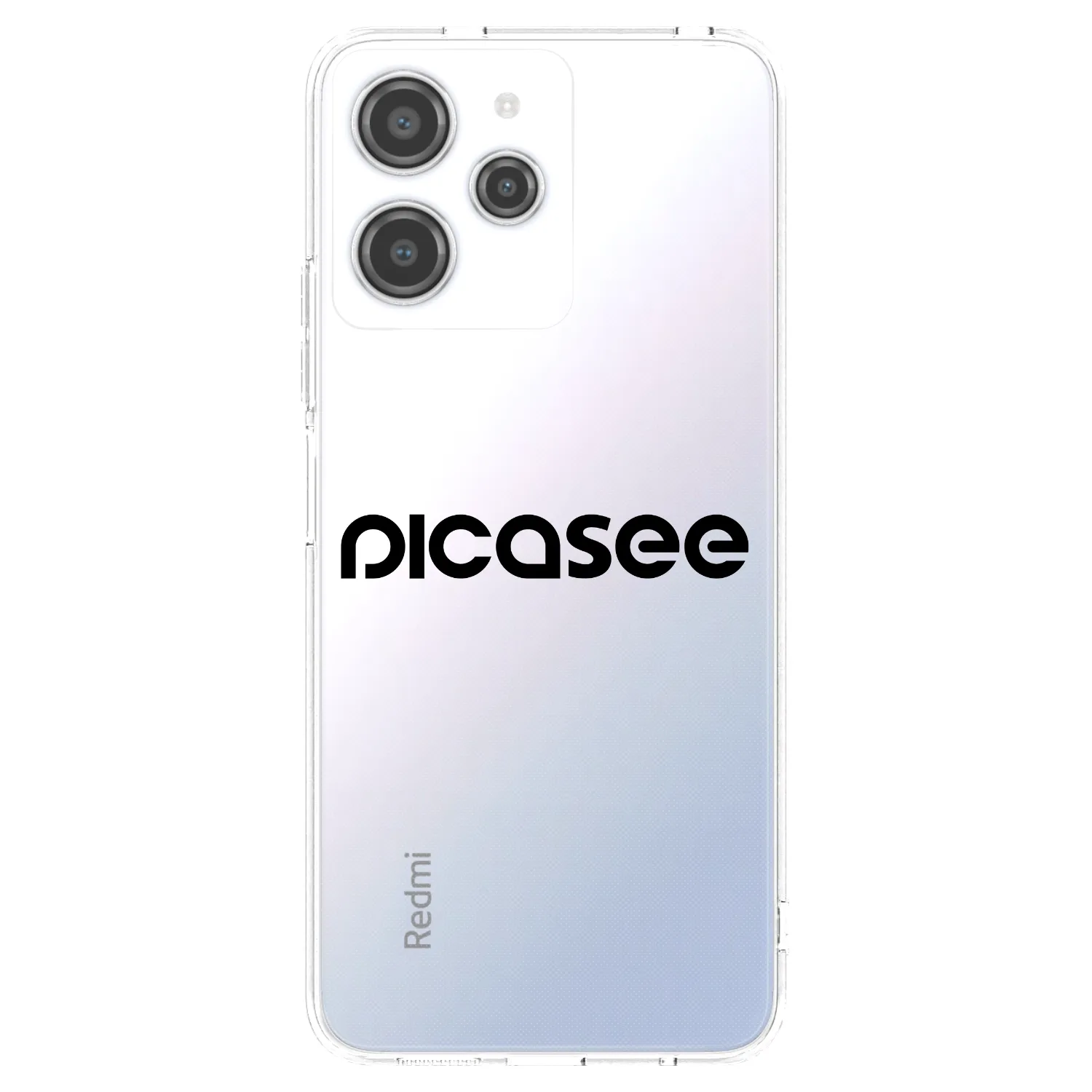 Picasee Xiaomi Redmi 12 4G Hülle - Transparentes Silikon - Picasee - new logo - black