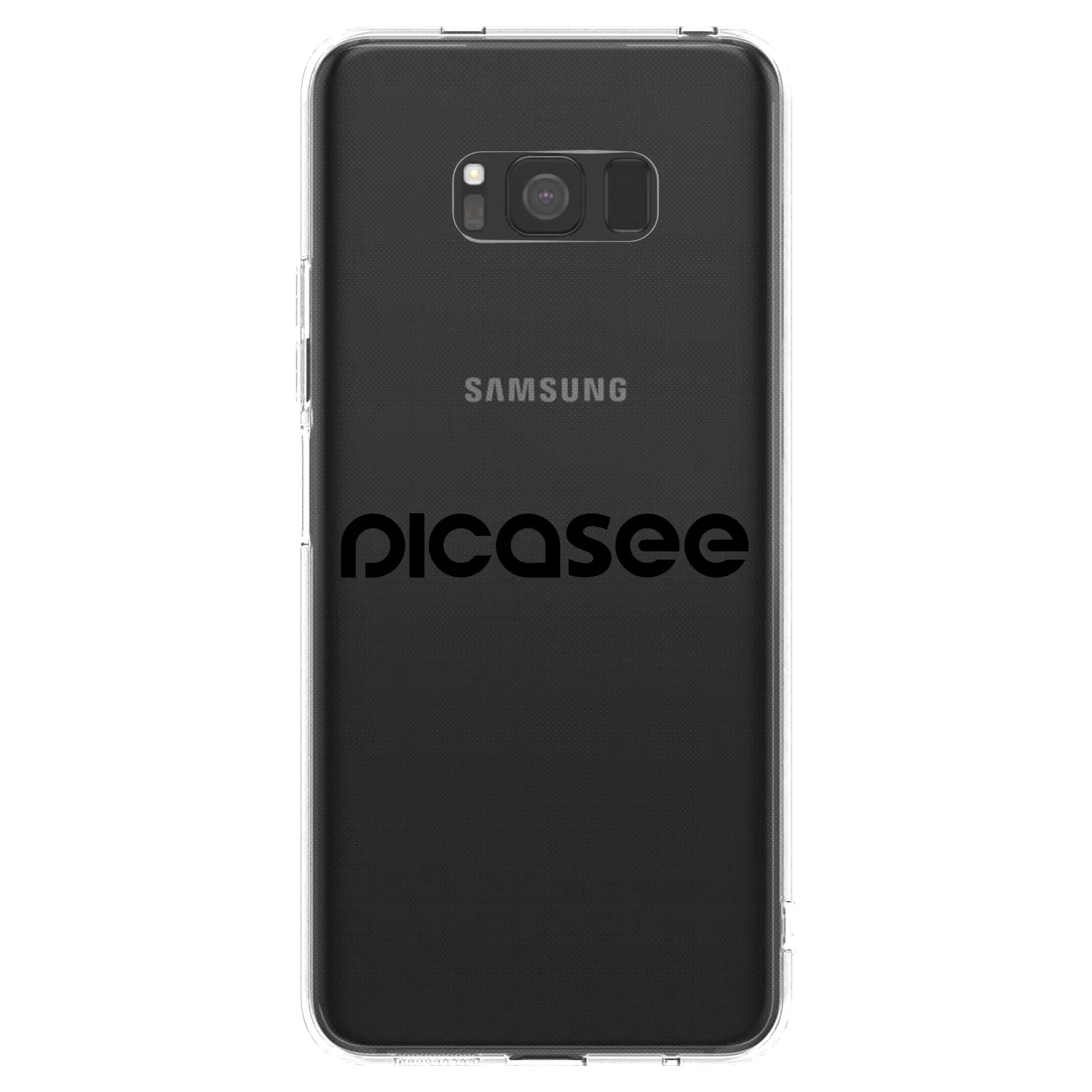 Picasee Samsung Galaxy S8 G950F Hülle - Transparentes Silikon - Picasee - new logo - black