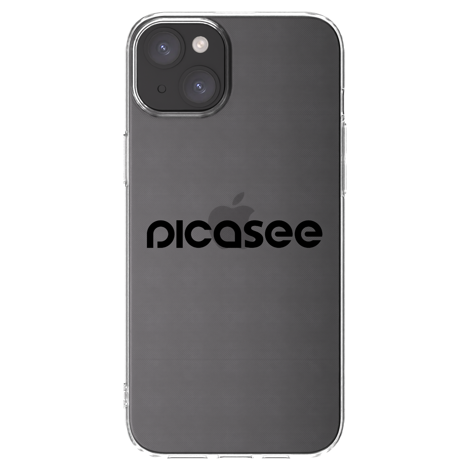 Picasee Apple iPhone 15 Plus Hülle - Transparentes Silikon - Picasee - new logo - black
