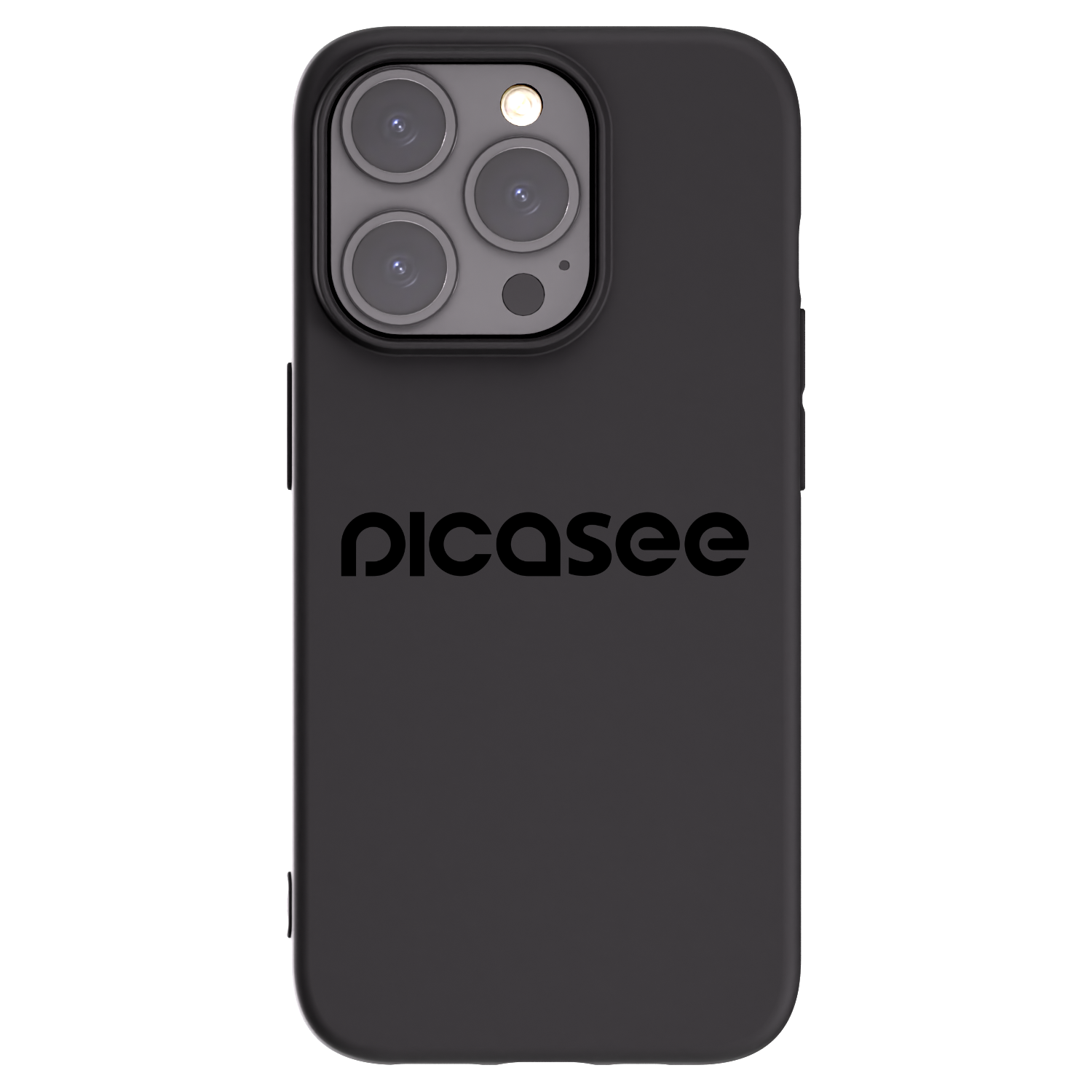 Picasee Apple iPhone 15 Pro Hülle - Schwarzes Silikon - Picasee - new logo - black