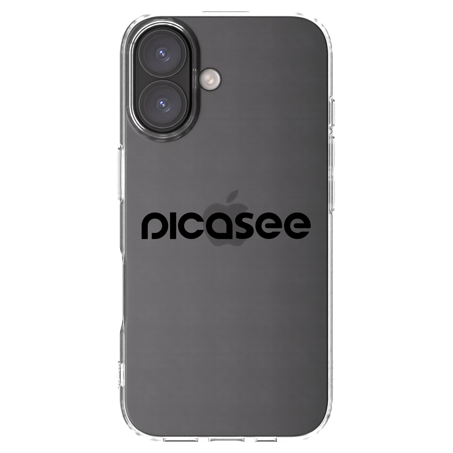 Picasee Apple iPhone 16 Hülle - Transparentes Silikon - Picasee - new logo - black