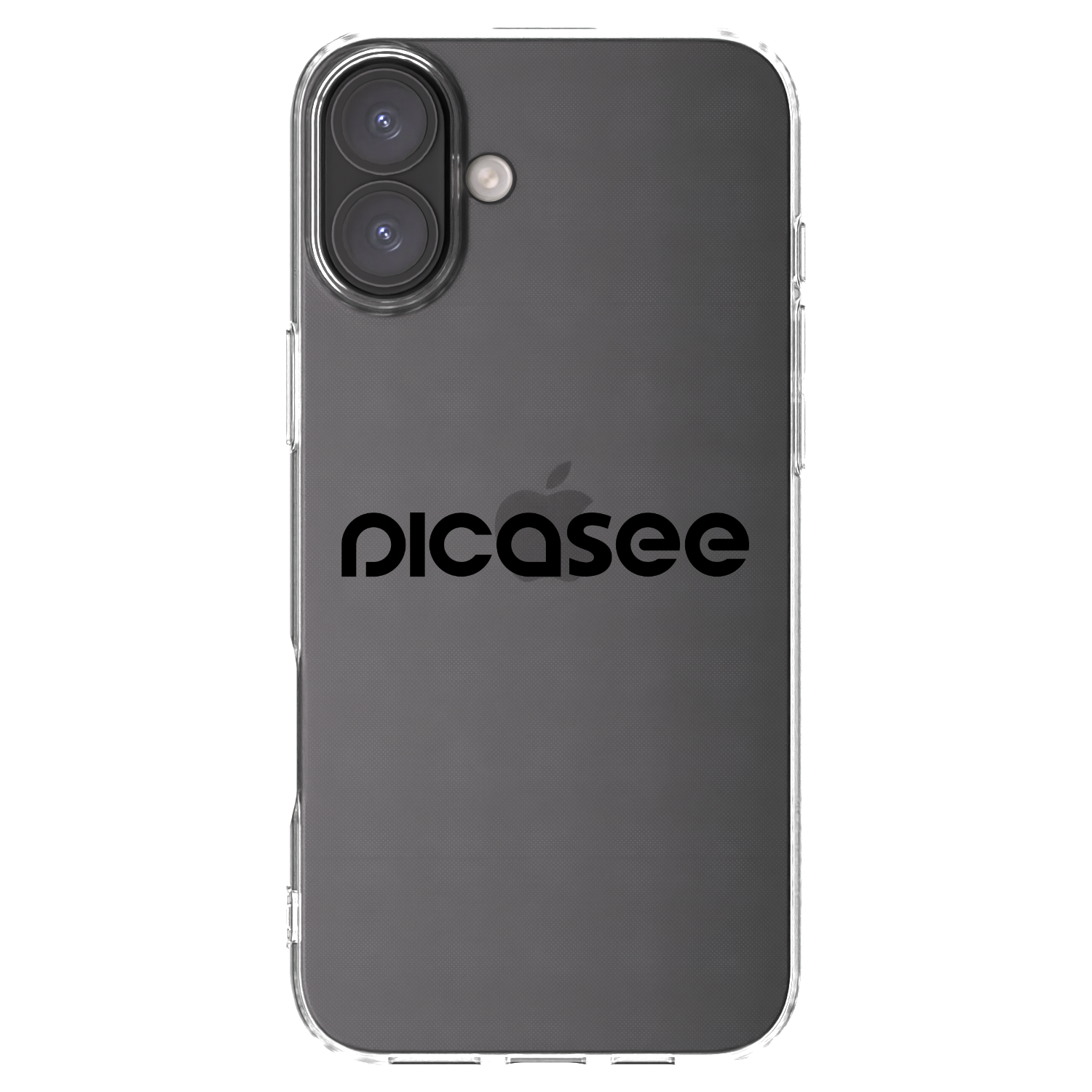 Picasee Apple iPhone 16 Plus Hülle - Transparentes Silikon - Picasee - new logo - black