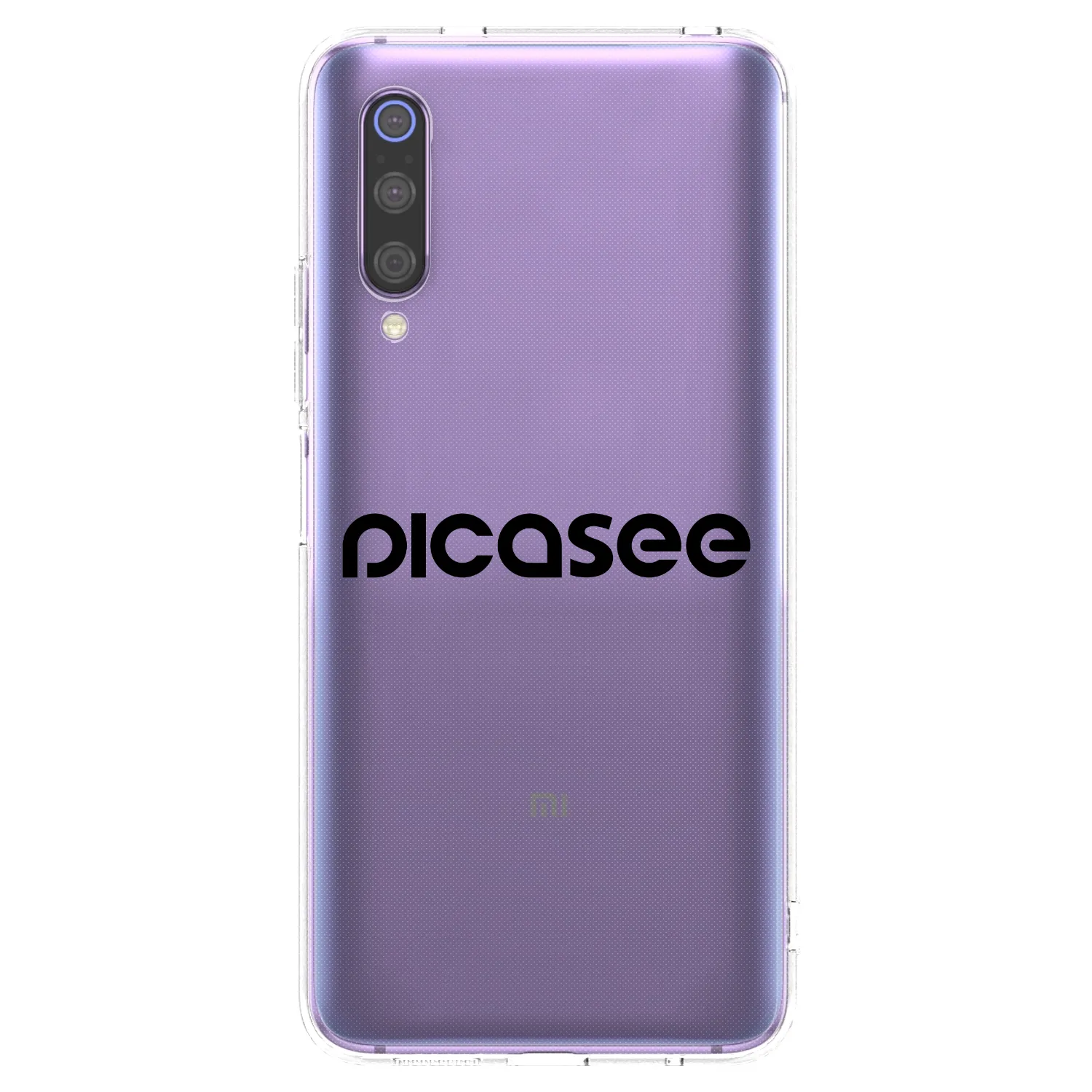 Picasee Xiaomi Mi 9 Hülle - Transparentes Silikon - Picasee - new logo - black