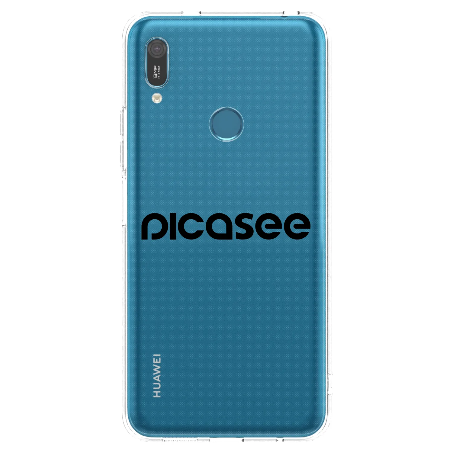 Picasee Huawei Y6 2019 Hülle - Transparentes Silikon - Picasee - new logo - black