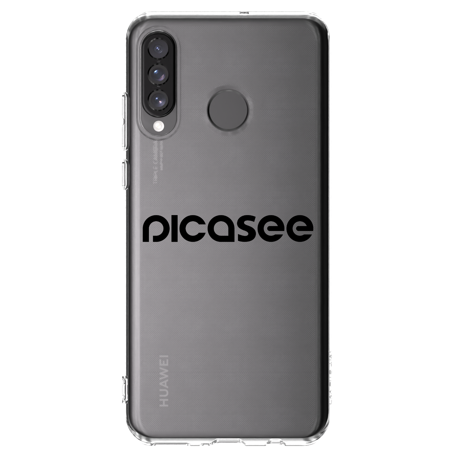 Picasee Huawei P30 Lite Hülle - Transparentes Silikon - Picasee - new logo - black