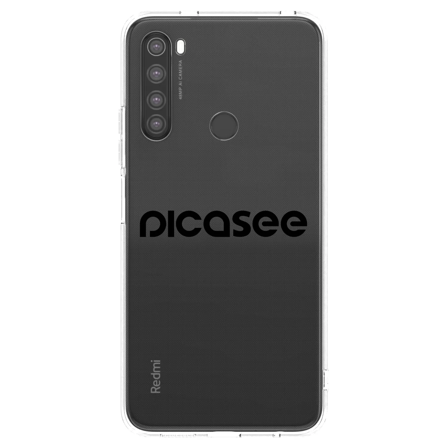 Picasee Xiaomi Redmi Note 8 Hülle - Transparentes Silikon - Picasee - new logo - black