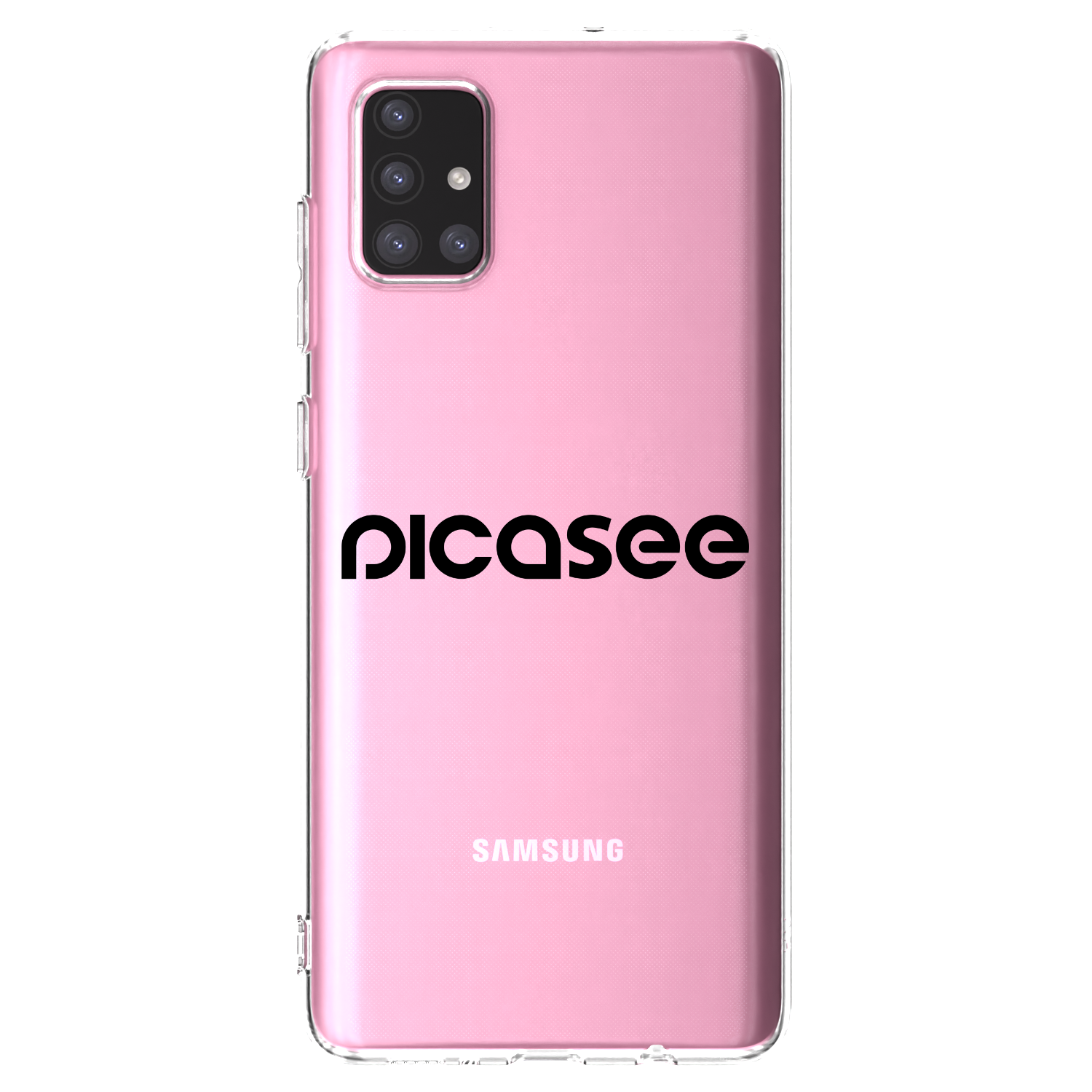 Picasee Samsung Galaxy A71 A715F Hülle - Transparentes Silikon - Picasee - new logo - black